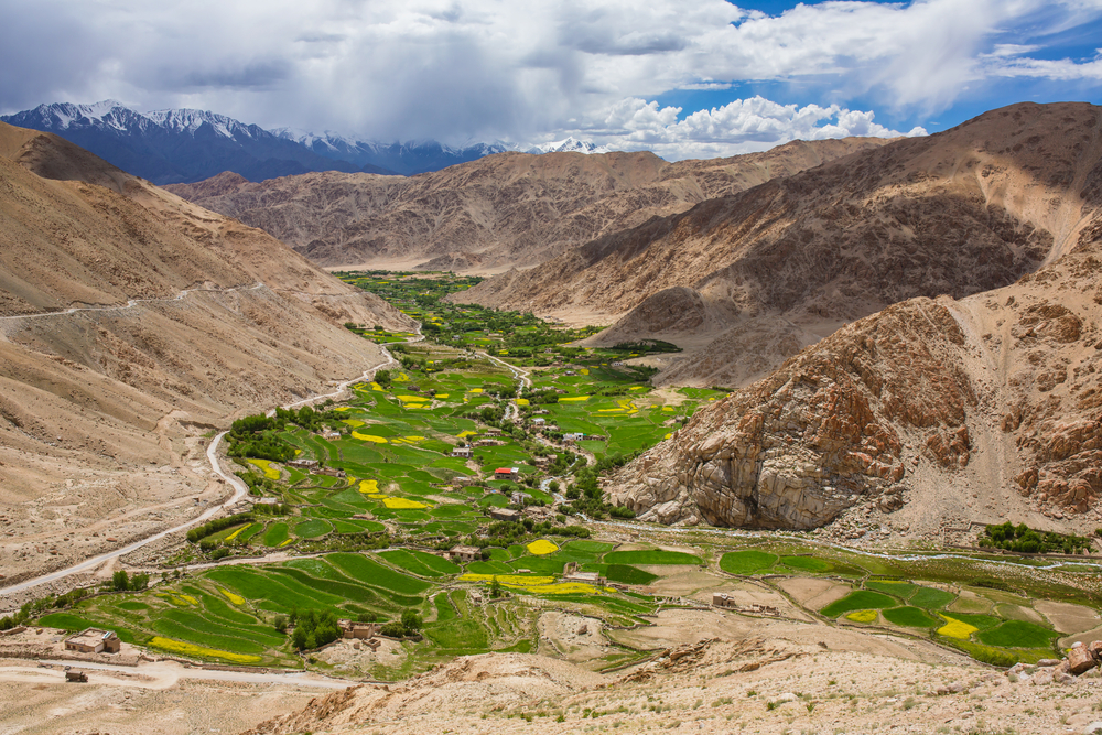 a view of a village in Ladakh