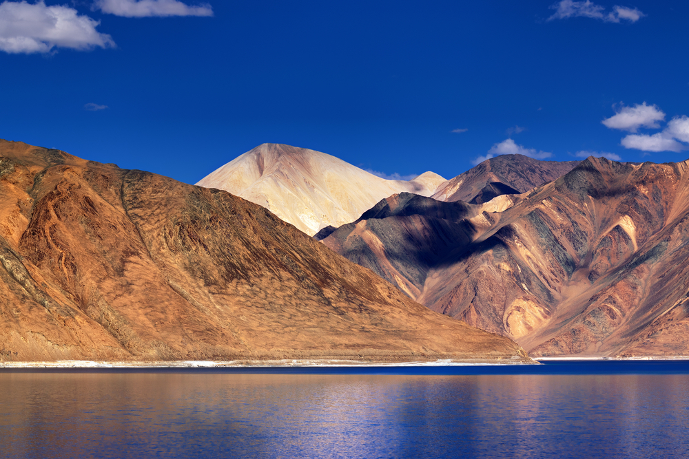 reflection of Mountain on Pangong Tso (lake)